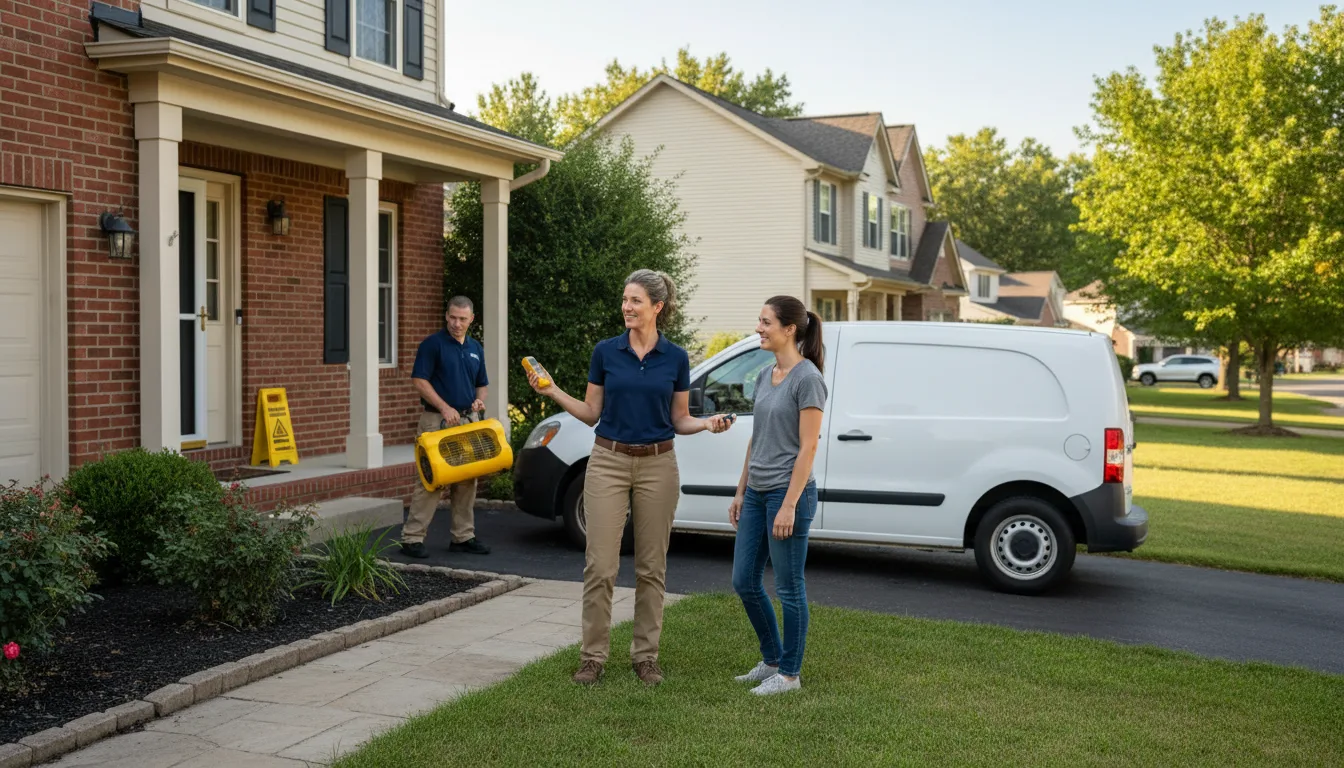 Water restoration image for Dehumidification And Cleanup Services in Magnetic Springs, OH